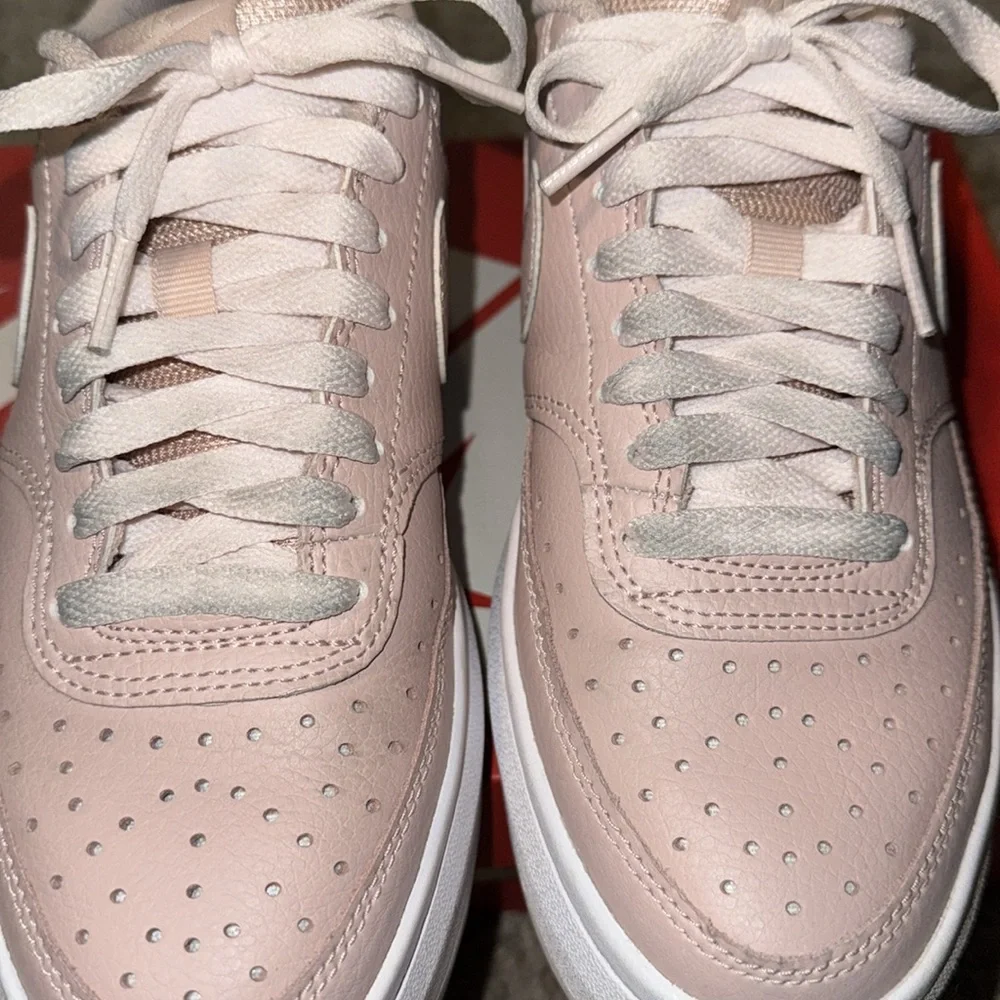 Nike Court Vision Alta Platform Sneaker Pink Oxford Sz 8.5 EUC Box Included - Picture 9 of 14
